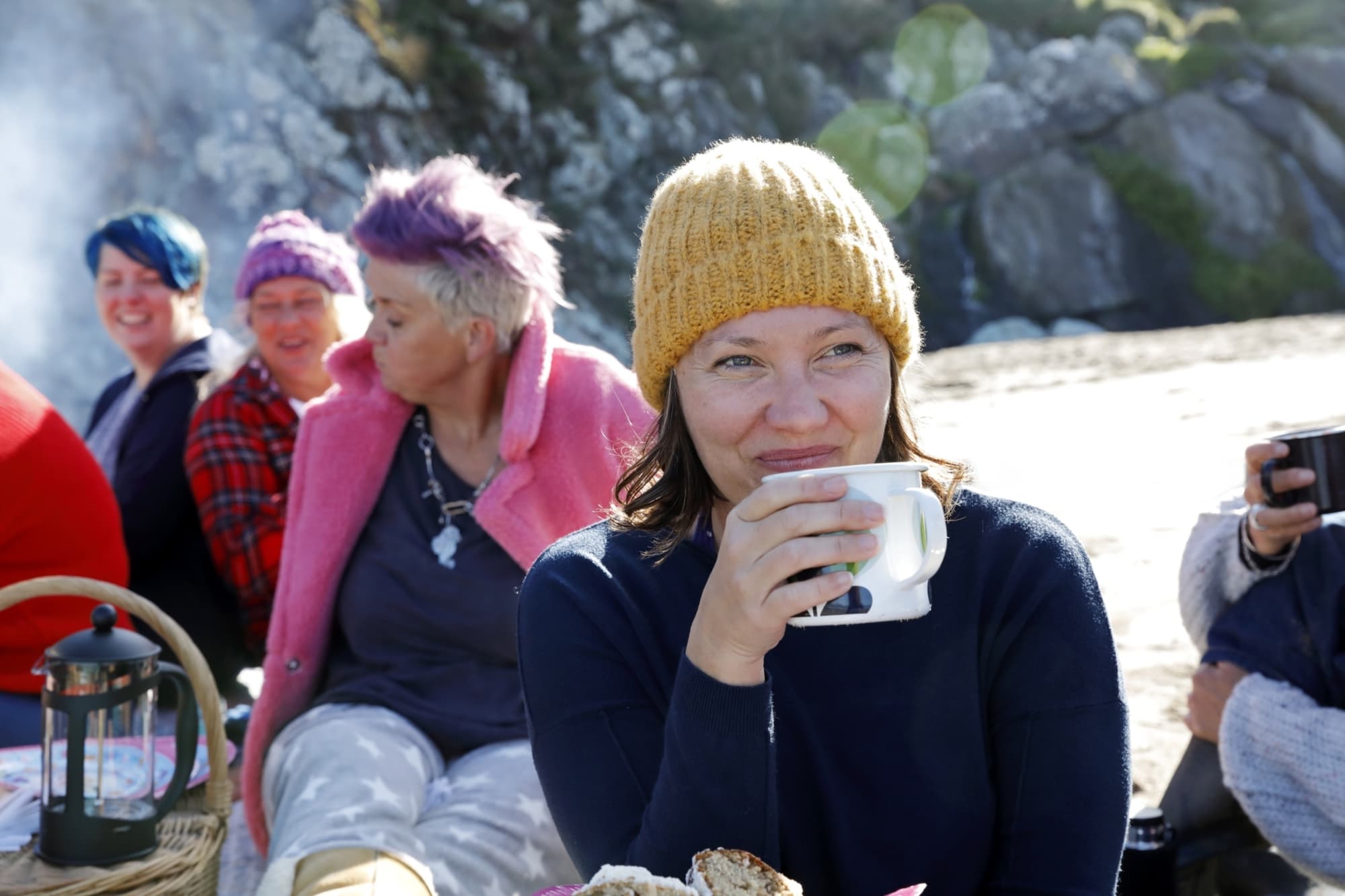 Getty Images 1188426564 Smiling tea outside